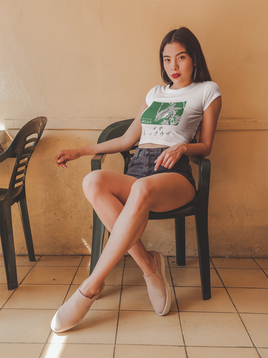 Mega Rayquaza Crop Tee White